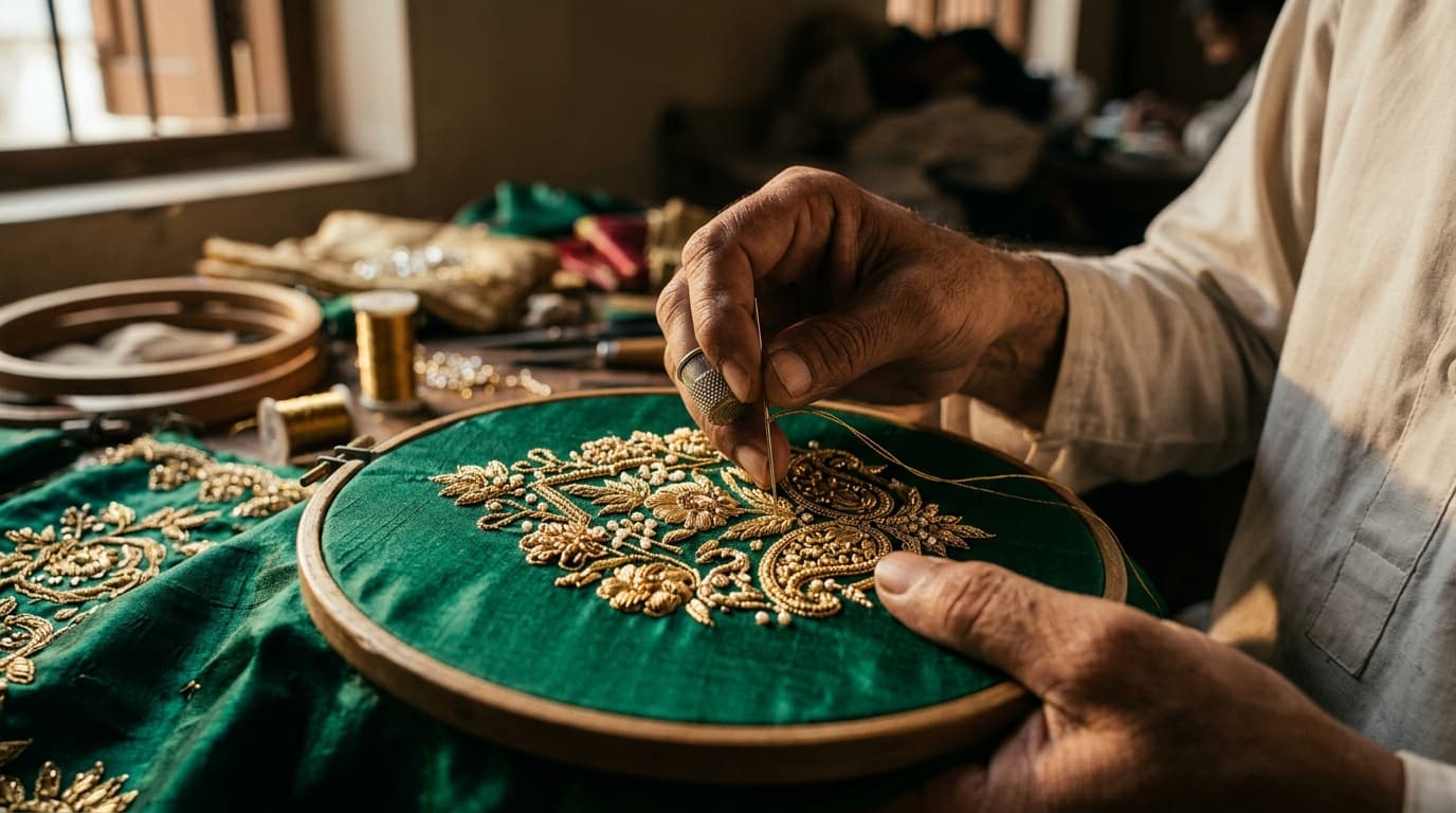 Bespoke Hand Embroidery and Tilla Craftsmanship